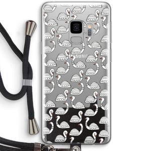 Zwanen: Samsung Galaxy S9 Transparant Hoesje met koord