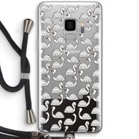 Zwanen: Samsung Galaxy S9 Transparant Hoesje met koord