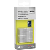 Sigel Magneet SuperDym C10 Extra-Strong Cube-Design (b x h x d) 20 x 10 x 20 mm dobbelsteen Zilver 4 stuk(s) GL705 - thumbnail