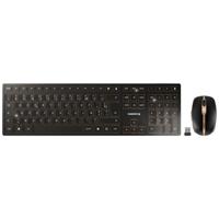 CHERRY DW 9100 SLIM toetsenbord Inclusief muis Universeel RF-draadloos + Bluetooth AZERTY Frans Zwart - thumbnail