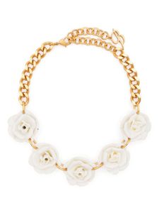 Blumarine collier ras-de-cou à fleurs - Or