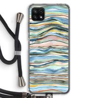 Watercolor Agate: Samsung Galaxy A22 5G Transparant Hoesje met koord