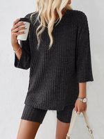 Crew Neck Casual Two-Piece Set