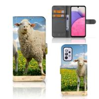 Samsung Galaxy A33 5G | Telefoonhoesje | Met pasjeshouder | Schaap en Lammetje