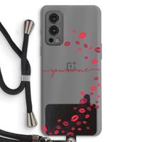 Kusjes: OnePlus Nord 2 5G Transparant Hoesje met koord - thumbnail