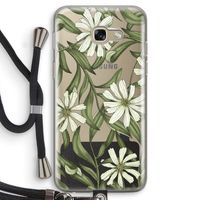 Wit bloemenpatroon: Samsung Galaxy A5 (2017) Transparant Hoesje met koord