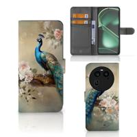 Telefoonhoesje | Met pasjeshouder | voor OPPO Find X6 Vintage Pauwen