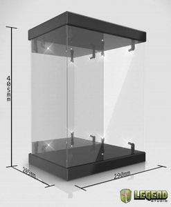 Master Light House Acrylic Display Case with Lighting for 1/6 Action Figures (black)