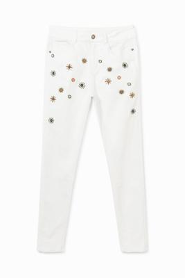 Enkellange skinny jeans - WHITE - 30