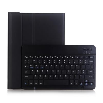 A102 voor iPad 10 2 inch ultradun afneembaar Bluetooth-toetsenbord lederen draagtas met standaard functie (zwart)