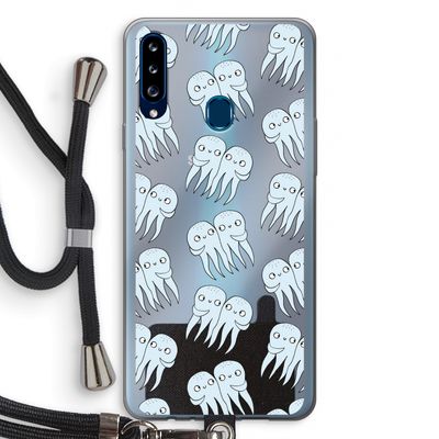 Octopussen: Samsung Galaxy A20s Transparant Hoesje met koord