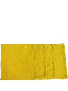 Once Milano lot de 4 serviettes en lin - Jaune