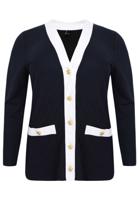 Yoek Vest gold button | Blauw | Maat 58/60