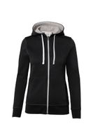 Hakro 255 Women's hooded jacket Bonded - Black/Silver - 3XL