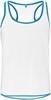 Starworld SW305 Men´s Contrast Sports Vest - White/Atoll - XS