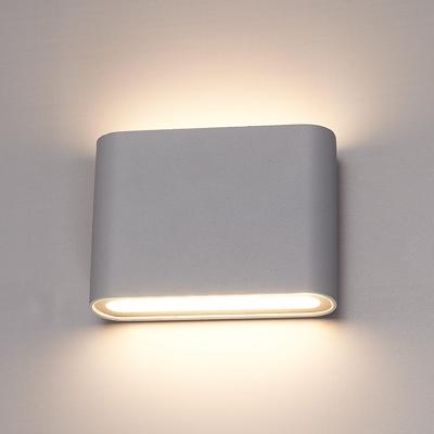 Dallas S LED Wandlamp Grijs - 6 Watt 360lm - IP54 Waterdicht - 3000K Warm Wit - Dimbaar - Binnen en buitenlamp - Up & down light - Modern