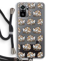 Slapende poes: Xiaomi Redmi Note 10S Transparant Hoesje met koord