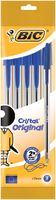 Balpen Bic Cristal medium blauw blister ÃƒÆ' 5 stuks - thumbnail