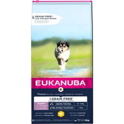 Eukanuba Puppy & Junior Large kip graanvrij hondenvoer 12 kg