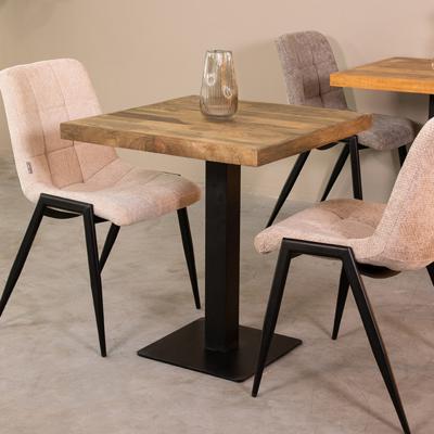 LABEL51 Eetkamertafel I_Tafelblad Straight Edge - Rough - Mangohout - 70 cm Straight