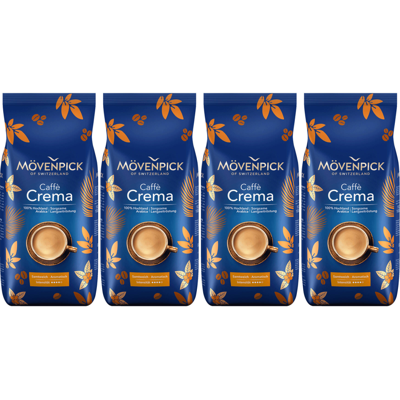 Mövenpick caffè crema - koffiebonen - 4 x 1 kilo