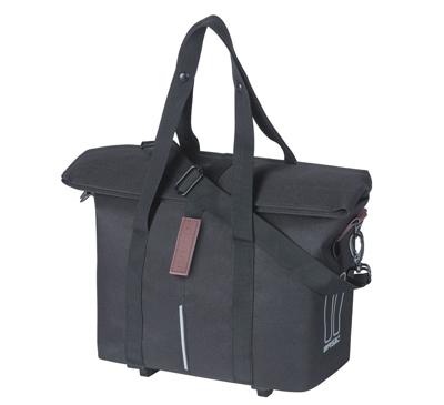 Fietstas Basil City MIK met KF-haak 8-11 liter 39,5 x 39 x 15 cm - zwart