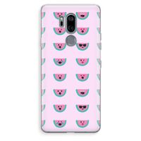 Smiley watermeloenprint: LG G7 Thinq Transparant Hoesje