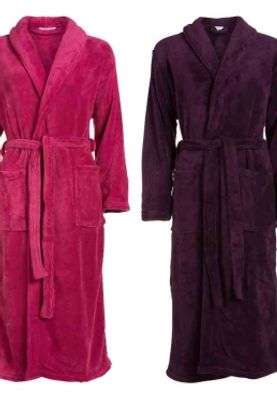 Paarse badjas / Roze badjas - Paars L