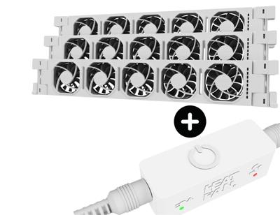 Heatfan 5 - radiatorventilator trio - wit + touch sensor