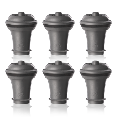 Vacu Vin Wijnstopper Vacuum Wine Stopper - Grijs - 6 stuks
