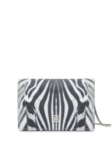 Burberry porte-cartes à bride détachable - Noir