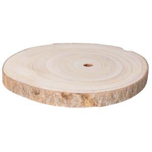 Kaarsenbord/decoratie dienblad - houten boomschijf - D45 x H3 cm - rond - tafeldecoratie schaal