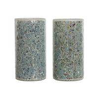 Bureaulamp Home ESPRIT Groen Hemelsblauw 25 W 220 V (2 Stuks)