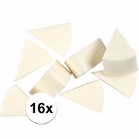 Witte driehoekige sponsjes 16 stuks   -