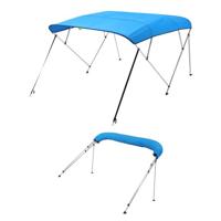VEVOR Biminitop Boothoes Bootdak Zonnescherm Blauw 4 Boeg 170-183cm