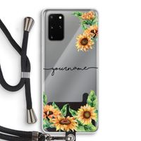 Zonnebloemen: Samsung Galaxy S20 Plus Transparant Hoesje met koord