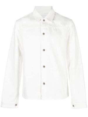 Jil Sander chemise en jean à boutonnière - Blanc