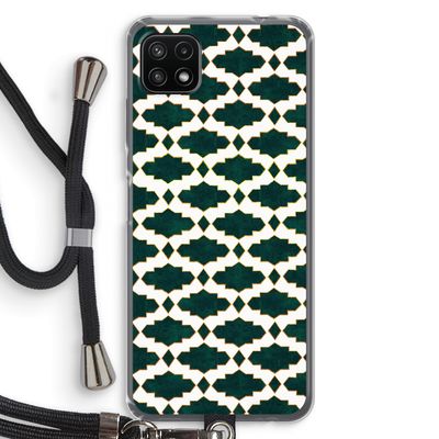 Moroccan tiles: Samsung Galaxy A22 5G Transparant Hoesje met koord