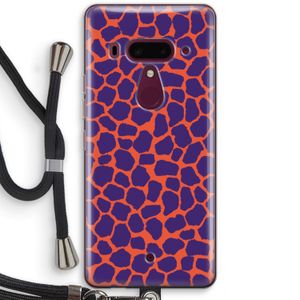 Purple Giraffe: HTC U12+ Transparant Hoesje met koord