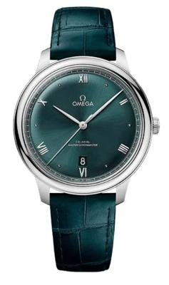 Horlogeband Omega 43413402010001 / De Ville Krokodillenleer Groen 19mm