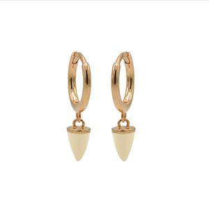 Karma Oorringen Hinged Hoops Emaille Cone Nude Rosé