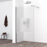 Wiesbaden Comfort Inloopdouche 70x200 cm - Nano Helder & Melkglas. Chroom