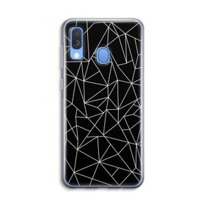Geometrische lijnen wit: Samsung Galaxy A40 Transparant Hoesje