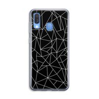 Geometrische lijnen wit: Samsung Galaxy A40 Transparant Hoesje Geometrische lijnen wit: Samsung Galaxy A40 Transparant Hoesje