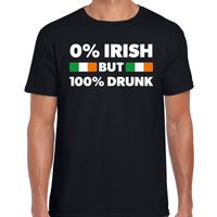 St. Patricks day not Irish but drunk t-shirt zwart voor heren