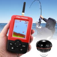 XJ-01 draadloze vis Detector 125KHz Sonar Sensor 0.6-36 m diepte Locator vissen Finder met 2 4 inch LCD scherm & antenne ingebouwde Water temperatuur