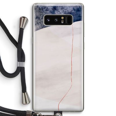 Stone White: Samsung Galaxy Note 8 Transparant Hoesje met koord