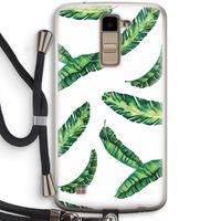 Lange bladeren: LG K10 (2016) Transparant Hoesje met koord