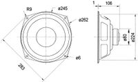 Visaton WS 25 E - 8 Ohm 10 inch 25.4 cm Woofer 80 W 8 Ω - thumbnail