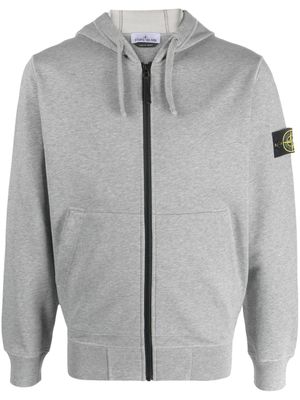 Stone Island hoodie en coton à motif Compass - Gris